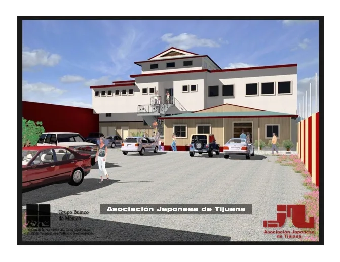 Render del proyecto de ampliación de la sede de la Asociación Japonesa de Tijuana